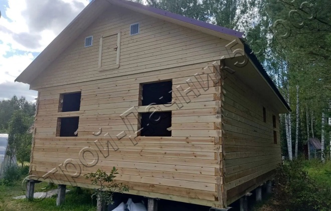 4 Брусовой дом ОД-39, 9x7.5 м, 65.3 М², Московская область, Талдомский район, СНТ «Мечта» (1)